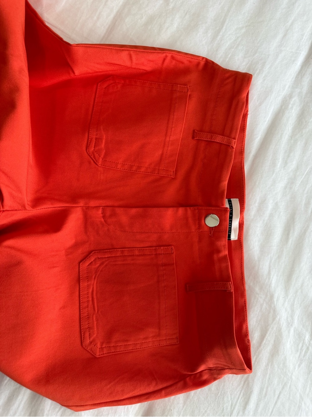 Jules & Leopold Bright Red Wide-Leg Pants